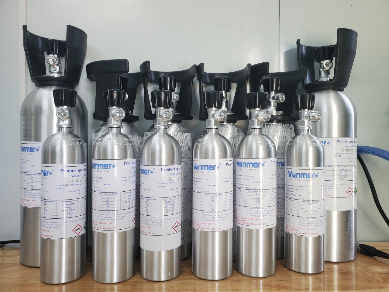 Bình 40L chứa khí CO2, O2, Ar, N2